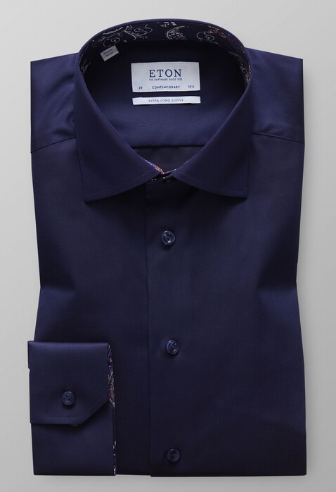Eton Extra Long Sleeve Uni Shirt Navy