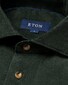 Eton Extra Soft Baby Corduroy Horn-Effect Buttons Overhemd Donker Groen Melange