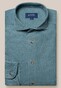 Eton Extra Soft Baby Corduroy Horn-Effect Buttons Overhemd Groenblauw