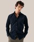 Eton Extra Soft Baby Corduroy Horn-Effect Buttons Overhemd Navy