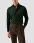 Eton Extra Soft Baby Corduroy Horn-Effect Buttons Shirt Dark Green Melange