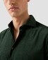 Eton Extra Soft Finish Baby Corduroy Garment Washed Overhemd Donker Groen Melange