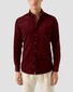 Eton Extra Soft Finish Baby Corduroy Garment Washed Overhemd Donker Rood