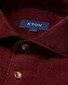 Eton Extra Soft Finish Baby Corduroy Garment Washed Overhemd Donker Rood