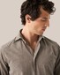 Eton Extra Soft Finish Baby Corduroy Garment Washed Overhemd Licht Bruin