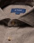 Eton Extra Soft Finish Baby Corduroy Garment Washed Overhemd Licht Bruin