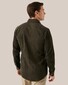 Eton Extra Soft Finish Baby Corduroy Garment Washed Shirt Dark Green