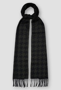 Eton Extrafine Merino Brushed Twill Plaid Check Sjaal Donker Groen