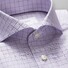 Eton Extreme Cutaway Overcheck Twill Shirt Purple