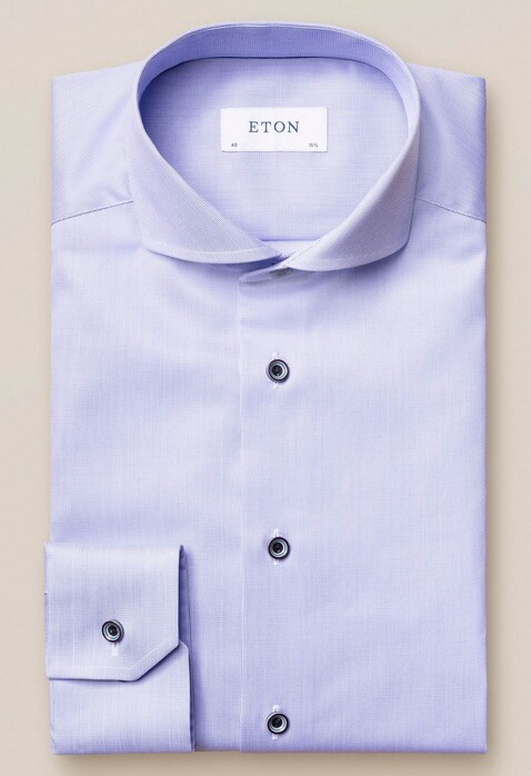 Eton Extreme Cutaway Pastel Shirt Light Blue