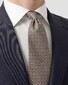 Eton Fantasy Chain Pattern Silk Twill Tie Beige