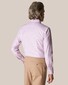 Eton Fantasy Checked Button Under Twill Cotton Tencel Stretch Shirt Purple