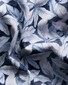 Eton Fantasy Leaves Pattern Four-Way Stretch Overhemd Blauw