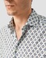 Eton Fantasy Medallion Pattern Ultra Soft Lighweight Cotton Tencel Shirt White-Blue