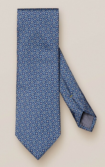 Eton Fantasy Paisley Silk Tie Blue