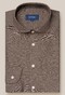 Eton Faux-Uni Flannel Wide-Spread Collar Shirt Brown