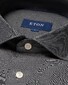 Eton Faux-Uni Flannel Wide-Spread Collar Shirt Dark Evening Blue