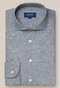 Eton Faux-Uni Flannel Wide-Spread Collar Shirt Mid Blue