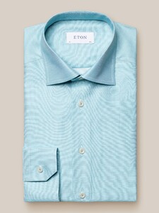 Eton Faux Weave Overhemd Groen