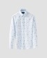 Eton Fil Coupé Cotton Poplin Pineapple Pattern Shirt Light Blue