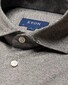 Eton Filo di Scozia Cotton Jersey Wide Spread Collar Overhemd Donker Grijs