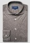 Eton Filo di Scozia Cotton Jersey Wide Spread Collar Shirt Dark Gray