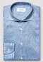 Eton Filo di Scozia Cotton King Knit Mini Check Shirt Light Blue