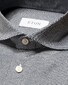 Eton Filo di Scozia Cotton King Knit Mini Check Shirt Navy