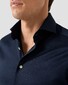 Eton Filo di Scozia Cotton King Knit Shirt Dark Evening Blue