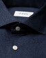 Eton Filo di Scozia Cotton King Knit Shirt Dark Evening Blue