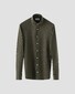 Eton Filo di Scozia Cotton King Knit Shirt Dark Green