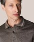 Eton Filo di Scozia Jacquard Herringbone Polo Grijs