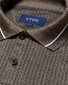 Eton Filo di Scozia Jacquard Herringbone Polo Grijs