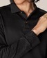 Eton Filo di Scozia Jacquard Knit Poloshirt Black