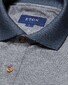 Eton Filo di Scozia Jacquard Knit Poloshirt Dark Evening Blue