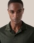 Eton Filo di Scozia Jacquard Long Sleeve Poloshirt Dark Green