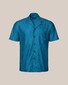 Eton Filo di Scozia Jacquard Resort Fine Texture Shirt Blue