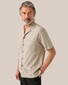 Eton Filo di Scozia Jacquard Resort Fine Texture Shirt Light Brown-Grey