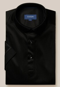 Eton Filo di Scozia Jersey Knit Polo Zwart