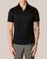 Eton Filo di Scozia Jersey Knit Uni Poloshirt Black