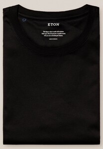 Eton Filo di Scozia Jersey Long Sleeve T-Shirt Black