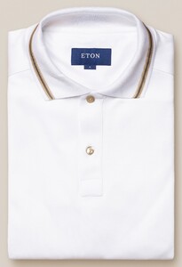 Eton Filo di Scozia Jersey Polo Poloshirt White