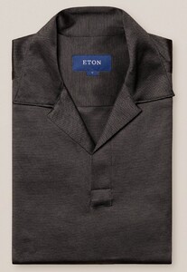 Eton Filo di Scozia Jersey Poloshirt Black