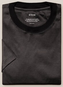 Eton Filo di Scozia Jersey Round Neck T-Shirt Zwart