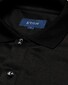 Eton Filo di Scozia Jersey Short Sleeve Tone-on-Tone Buttons Polo Zwart