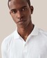 Eton Filo di Scozia Jersey Short Sleeve Tone-on-Tone Buttons Poloshirt White