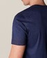 Eton Filo di Scozia Jersey T-Shirt Avond Blauw
