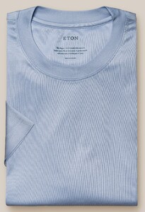 Eton Filo di Scozia Jersey T-Shirt Licht Blauw