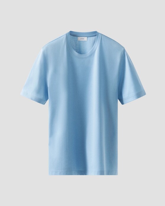 Eton Filo di Scozia Jersey T-Shirt Light Pastel Blue