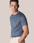 Eton Filo di Scozia Jersey T-Shirt Midden Blauw